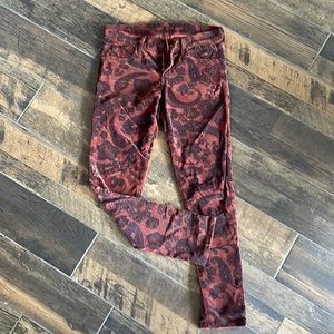 Citizens of humanity, velvet pant, Avedon low rise skinny leg size 26